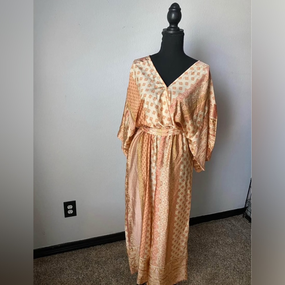 Dress Forum Peach Patterned Maxi Dress